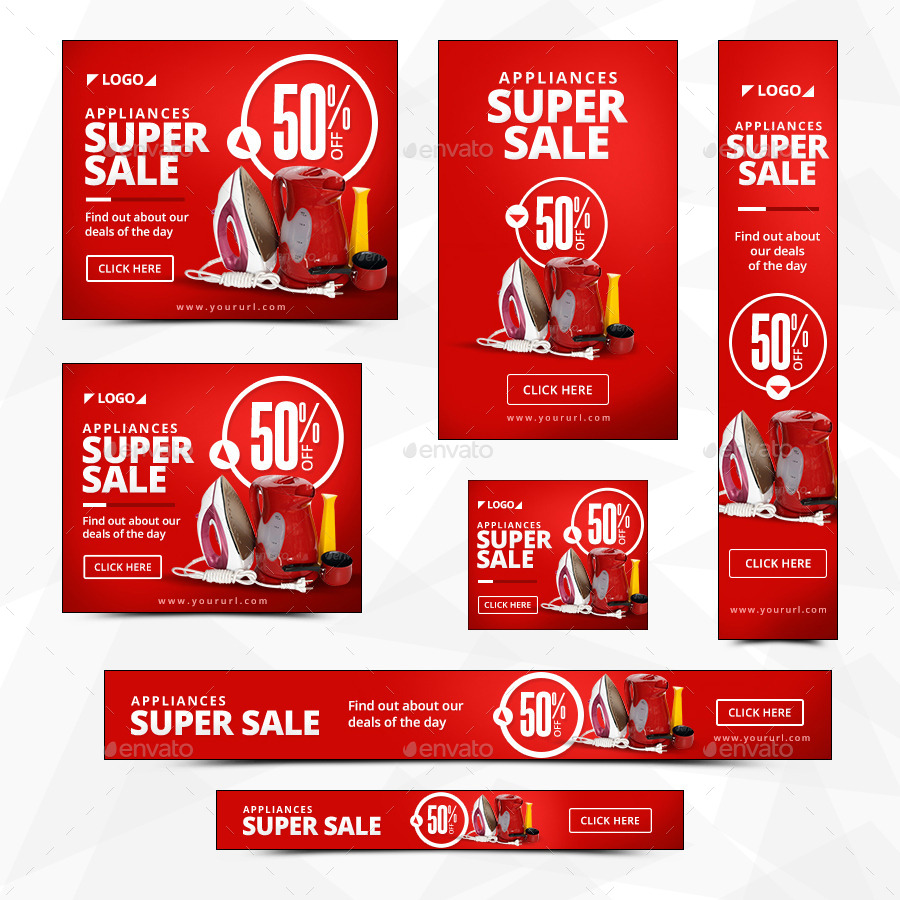Retail Sale Banners Bundle 4 Sets, 81 Banners by Hyov GraphicRiver