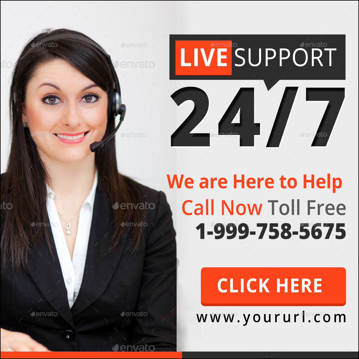 Customer Service Banners by Hyov GraphicRiver