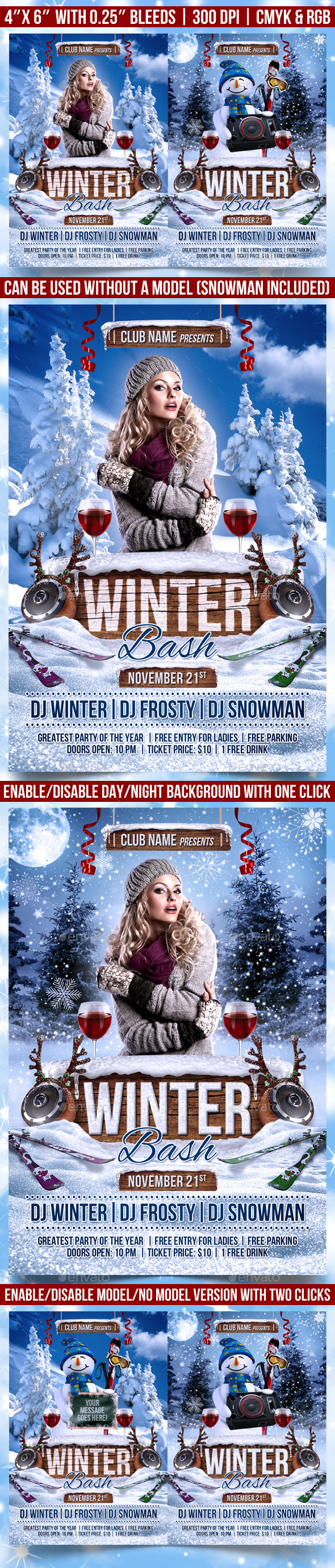 Winter Bash Flyer by Gugulanul GraphicRiver