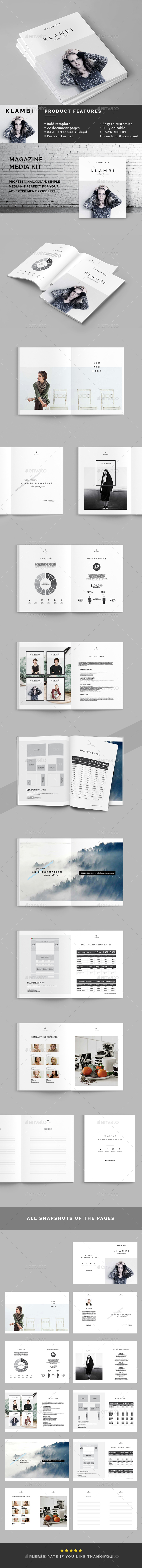 Magazine Media Kit by BOXKAYU GraphicRiver