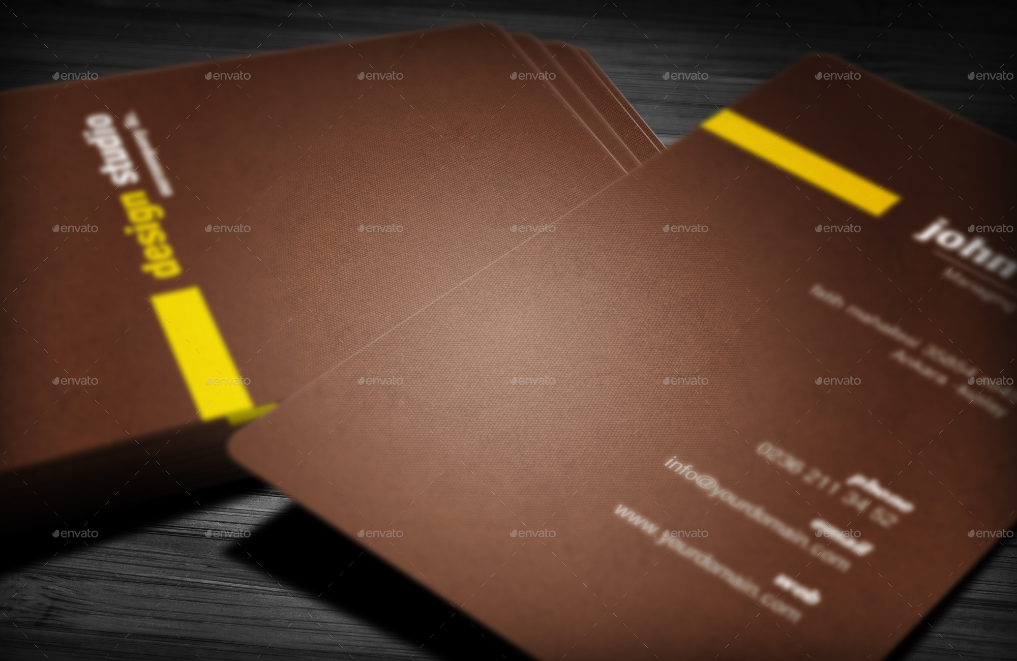 Brown Creative Business Card by 89PixeL GraphicRiver