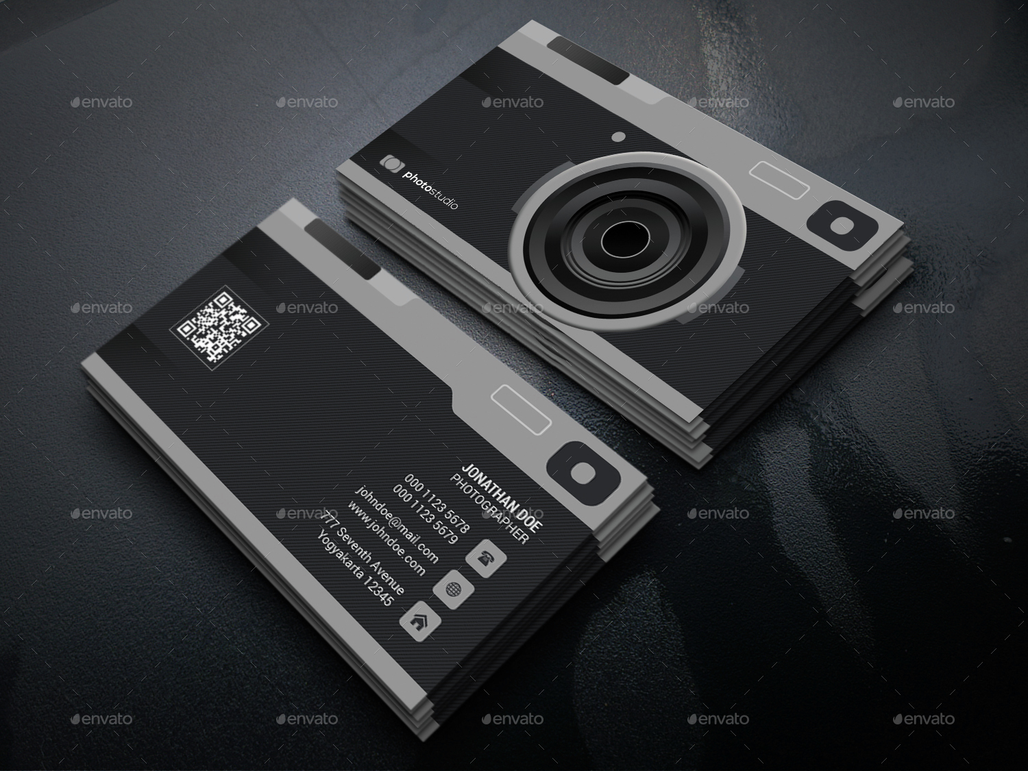 Camera Photography Business Card , Print Templates GraphicRiver
