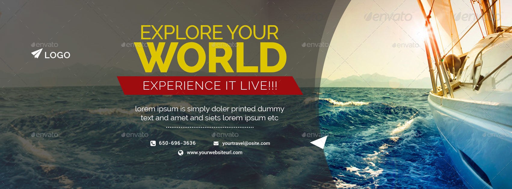 Travel Facebook Covers 3 Designs by Hyov GraphicRiver