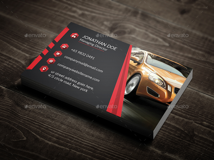 Rent A Car Business Card, Print Templates GraphicRiver