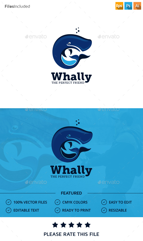 Whale Logo by ExeDesign GraphicRiver