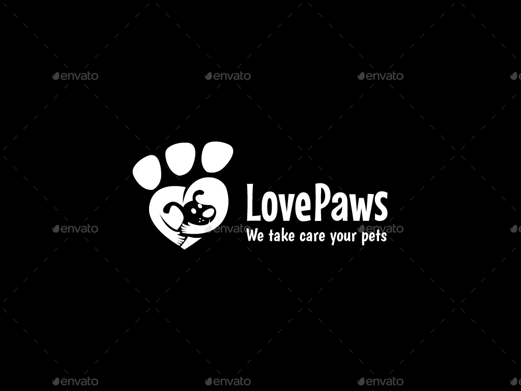 Love Paws Logo, Logo Templates GraphicRiver