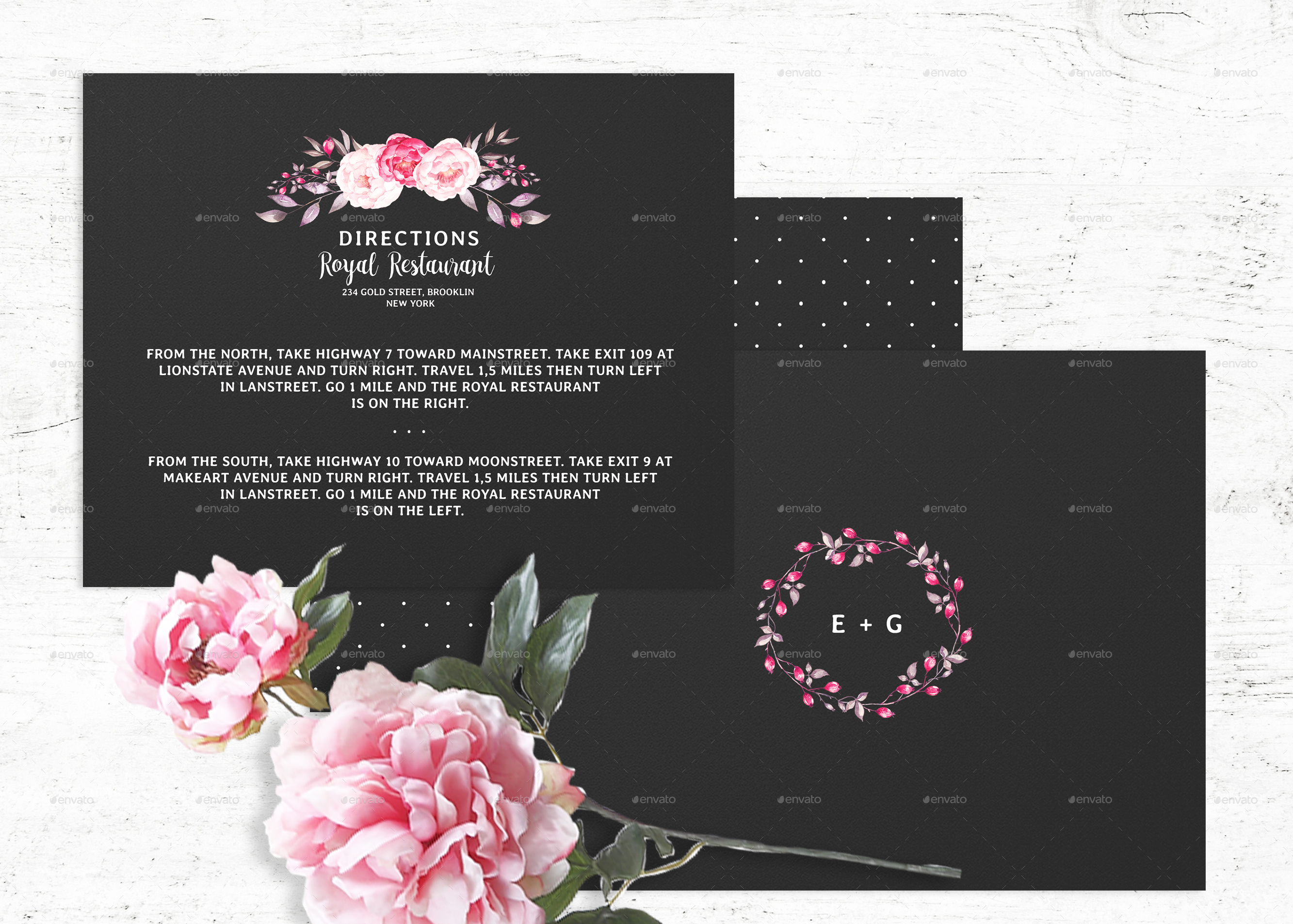 Chalkboard Wedding Invitation Stationery by nibgraphics GraphicRiver