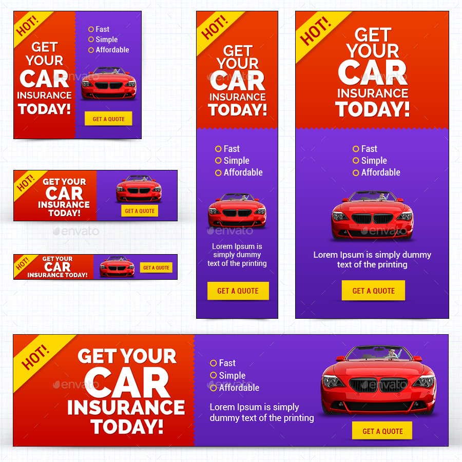 Car Insurance Banners by Hyov GraphicRiver