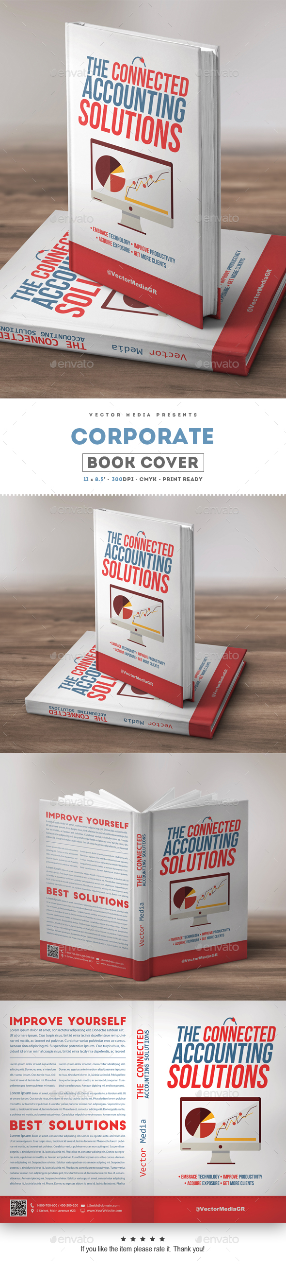 Corporate Book Cover by VectorMedia GraphicRiver