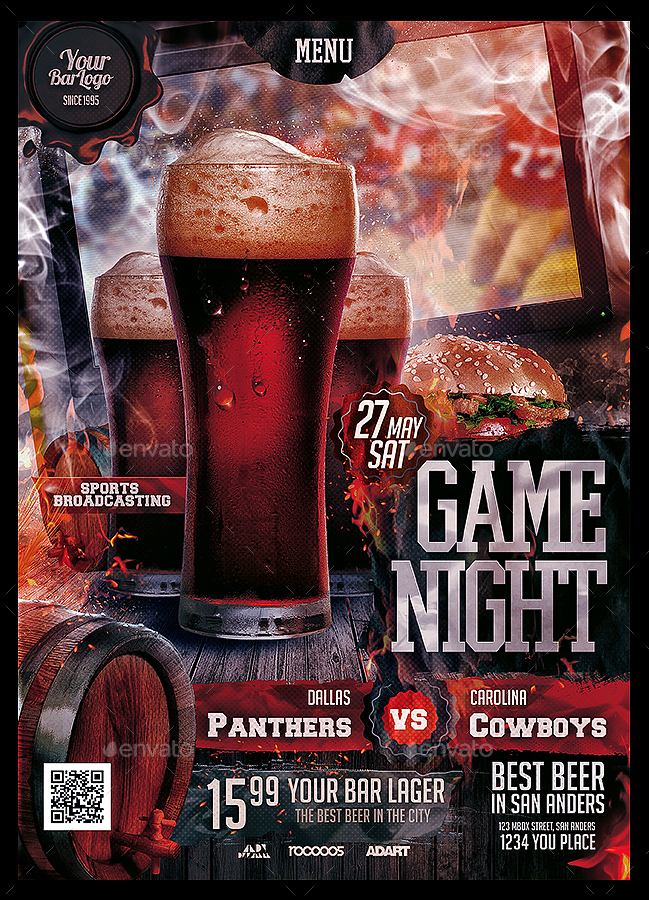 Sports Bar Menu by MonkeyBOX GraphicRiver