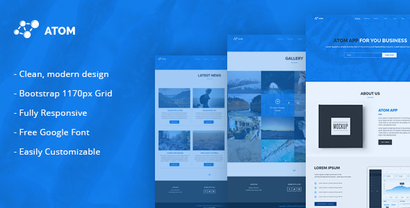 Atom Multipurpose Responsive Html5 Template By Netgon Themeforest