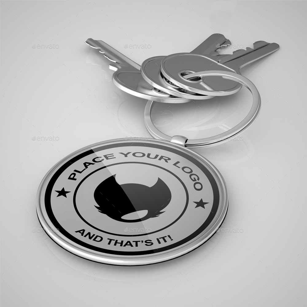 Key Ring Mock Up by pozitivo GraphicRiver