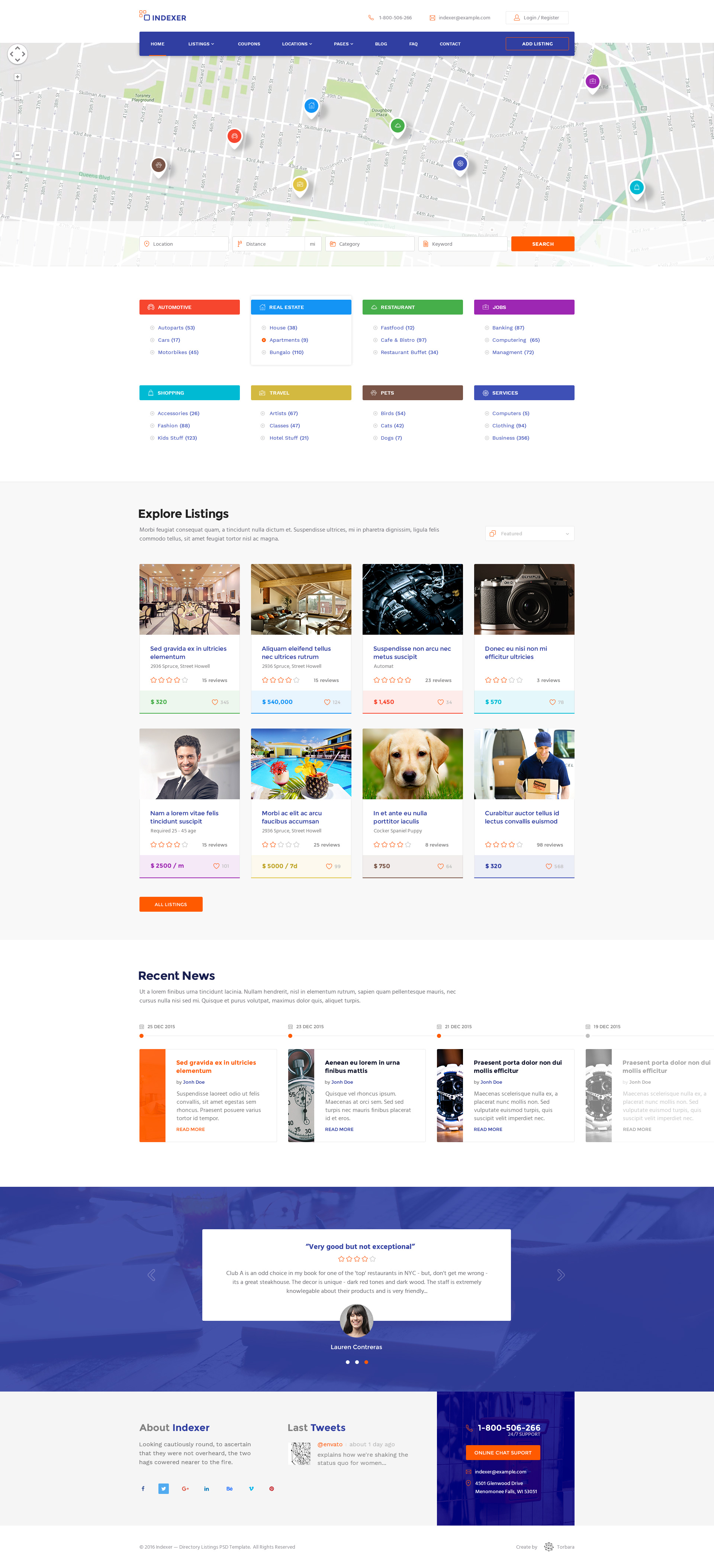 Indexer — Universal Directory Listing PSD Template by torbara ThemeForest