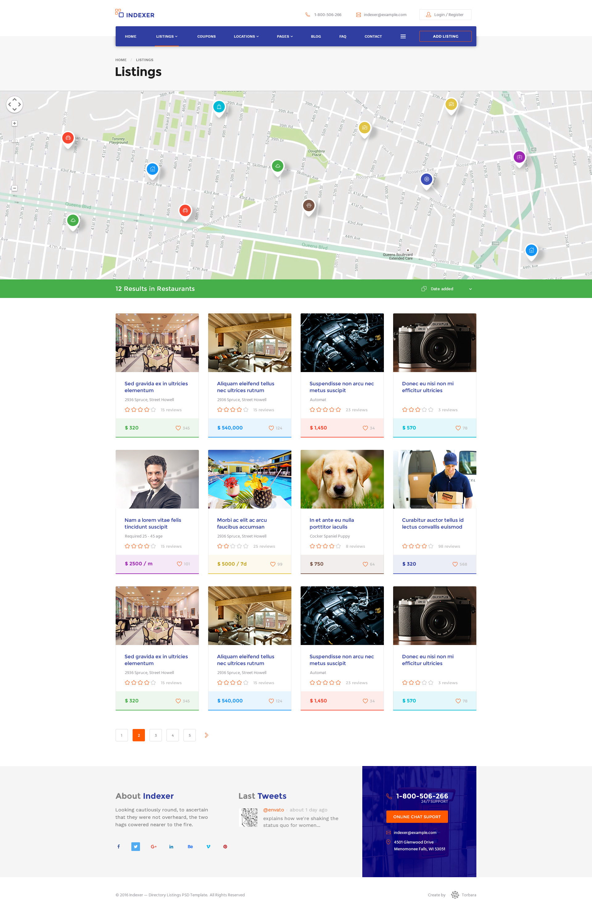 Indexer — Universal Directory Listing PSD Template by torbara ThemeForest
