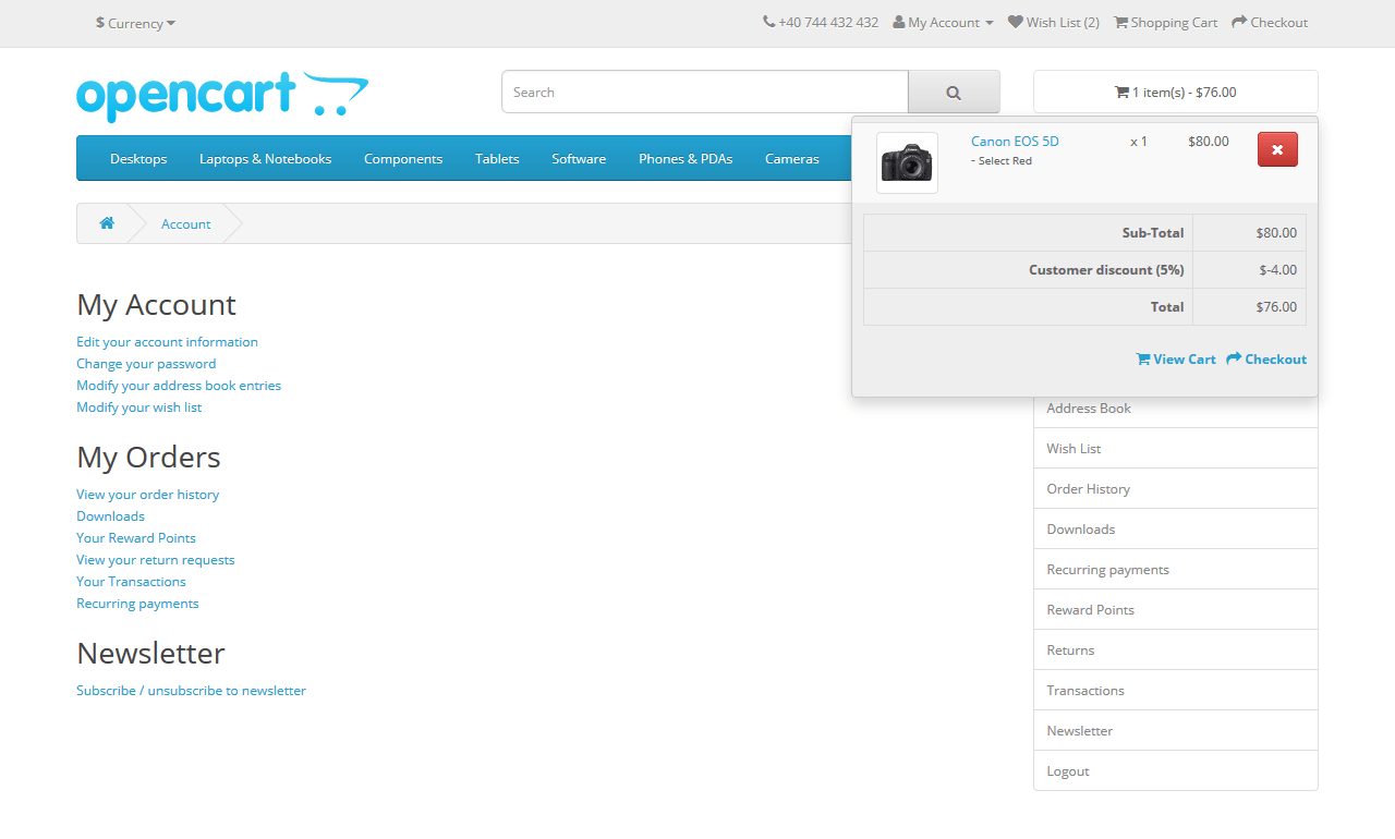 OpenCart Customer Discount Extension by FrontlineSoftworks CodeCanyon