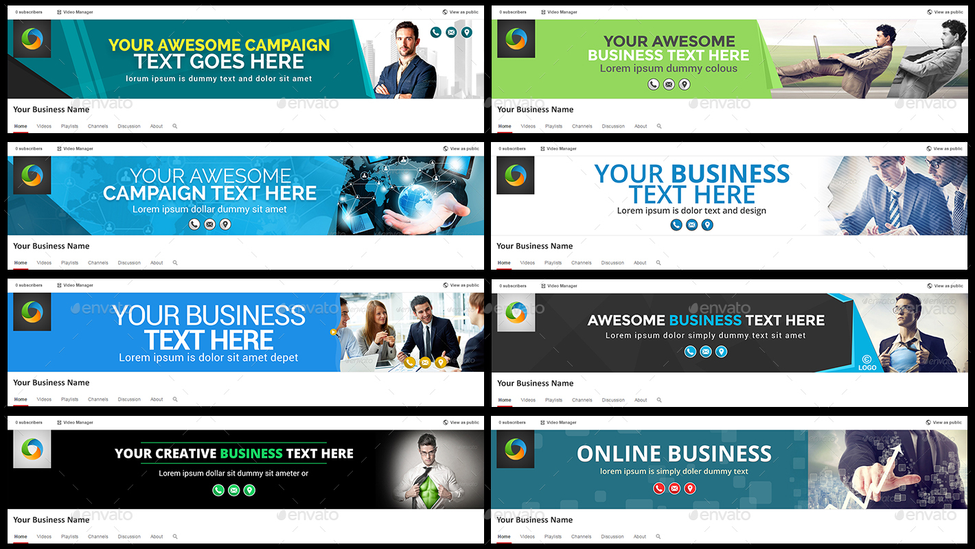 Multipurpose Youtube Channel Arts 50 Designs by Hyov GraphicRiver