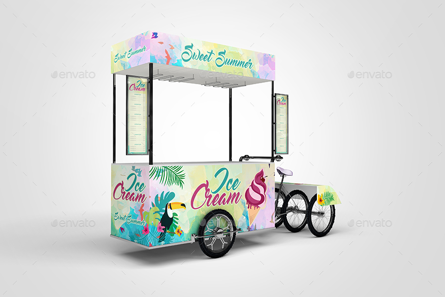 Ice Cream Cart MockUp by StreetD GraphicRiver