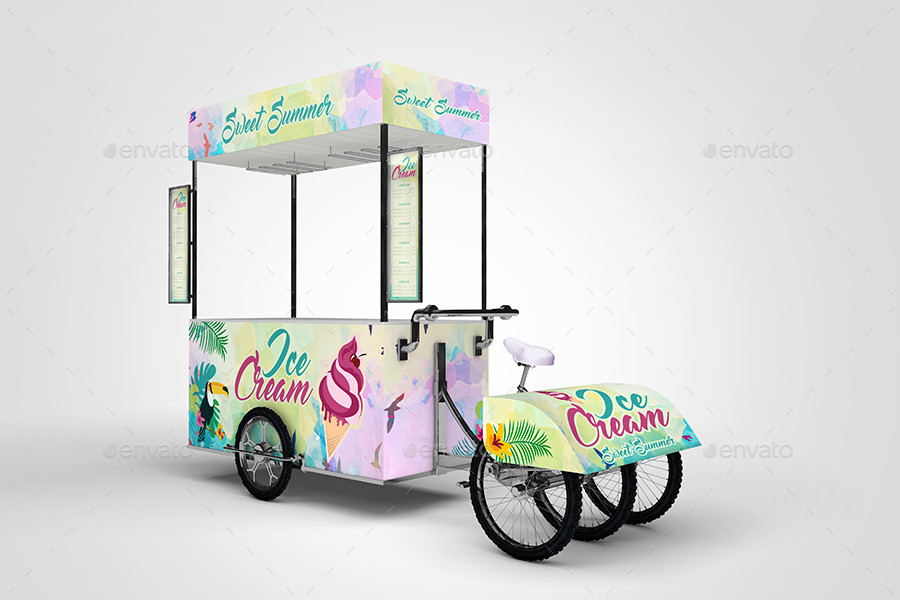 Ice Cream Cart MockUp by StreetD GraphicRiver
