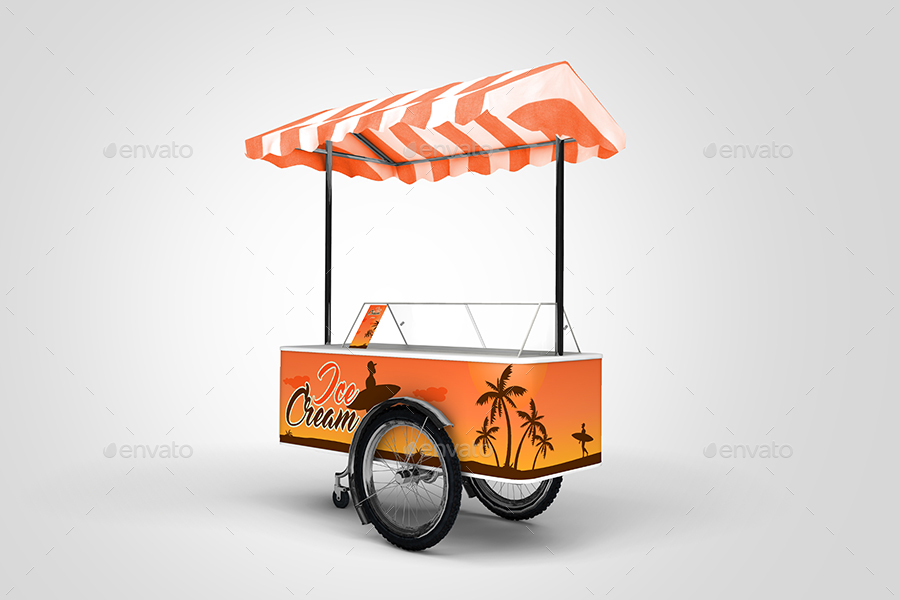 Ice Cream Cart MockUp by StreetD GraphicRiver