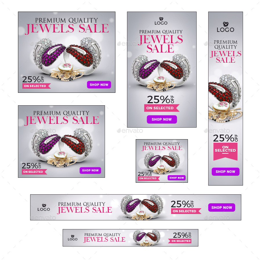 Jewelry Sale Banners by Hyov GraphicRiver