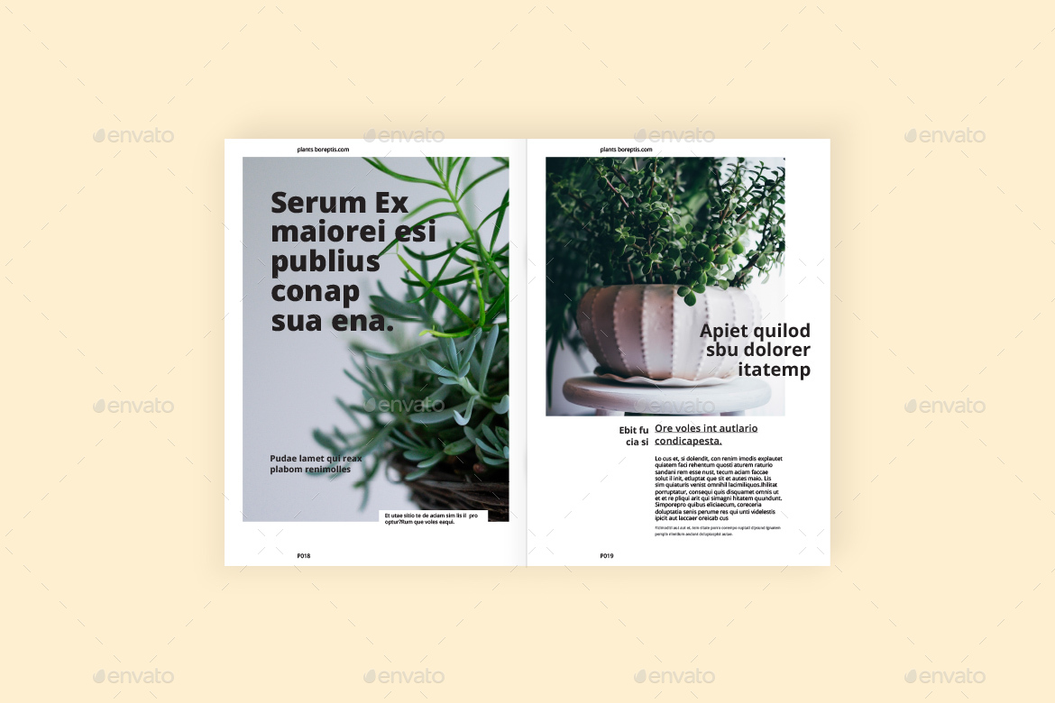 Indoor Plants A Magazine Template by Mr_ChowMow GraphicRiver
