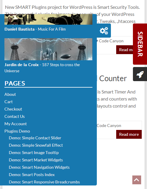 Smart Sidebars Slider Plugin for WordPress by SMARTPlugins CodeCanyon