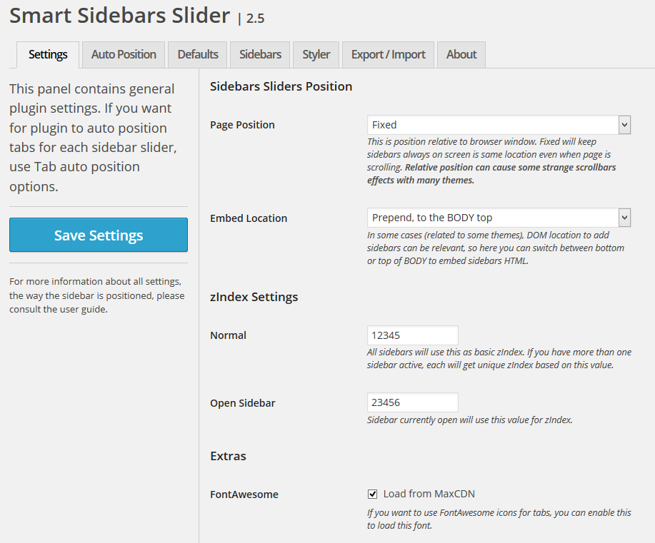 Smart Sidebars Slider Plugin for WordPress by SMARTPlugins CodeCanyon