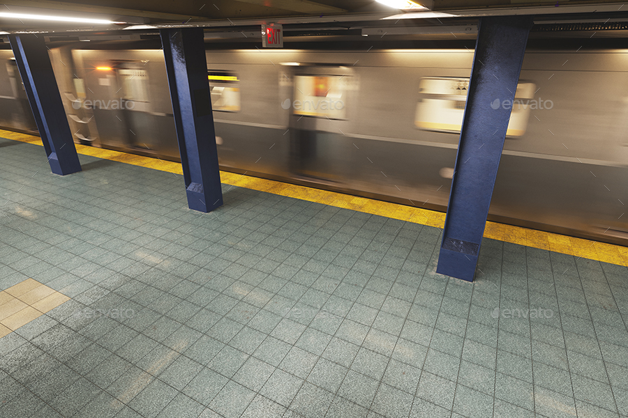 3D Underground / Subway Mockup / Animated Edition by Gk1 GraphicRiver
