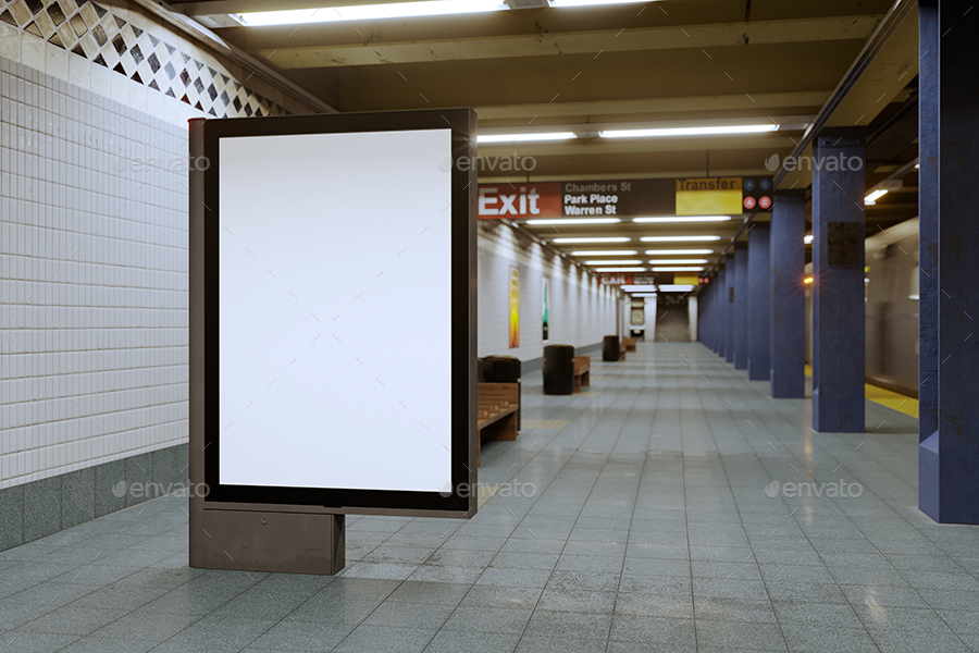3D Underground / Subway Mockup / Animated Edition by Gk1 GraphicRiver