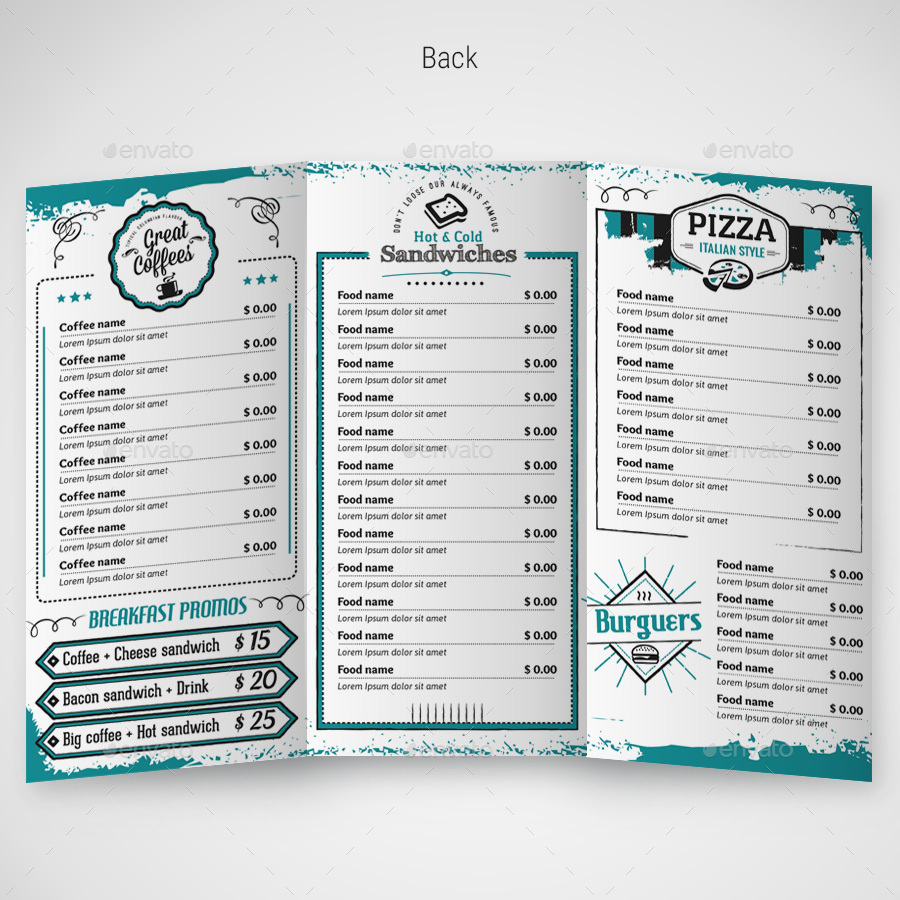 The Black and White + 1 Color Menus / Vintage by good_chemistry GraphicRiver