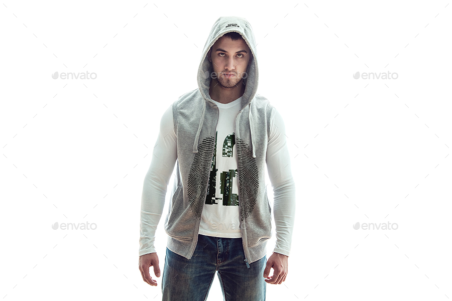 Sleeveless Hoodie MockUp, Graphics GraphicRiver