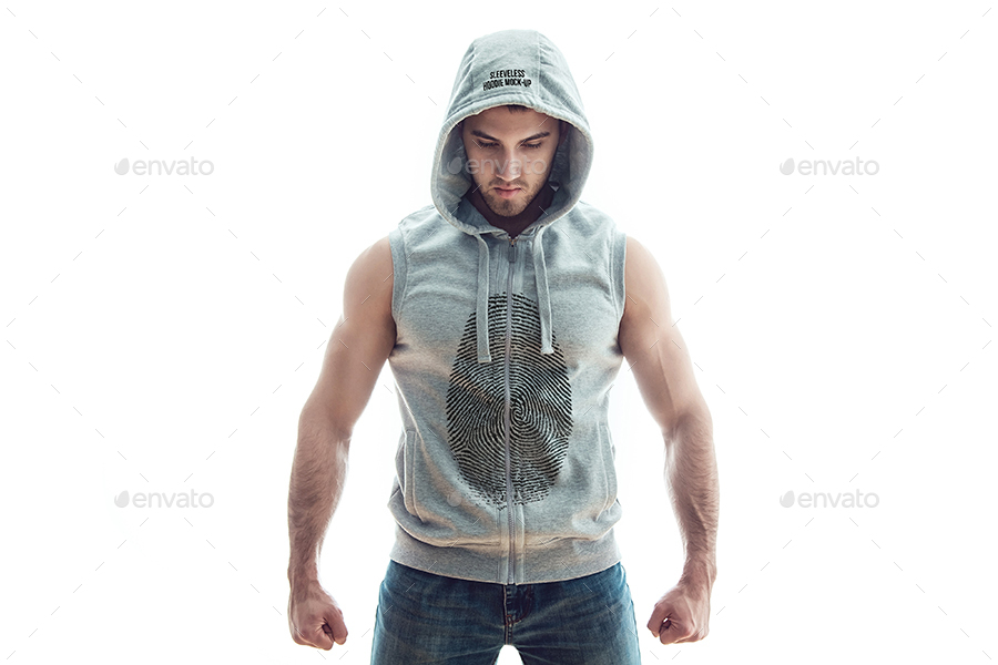 Sleeveless Hoodie MockUp, Graphics GraphicRiver