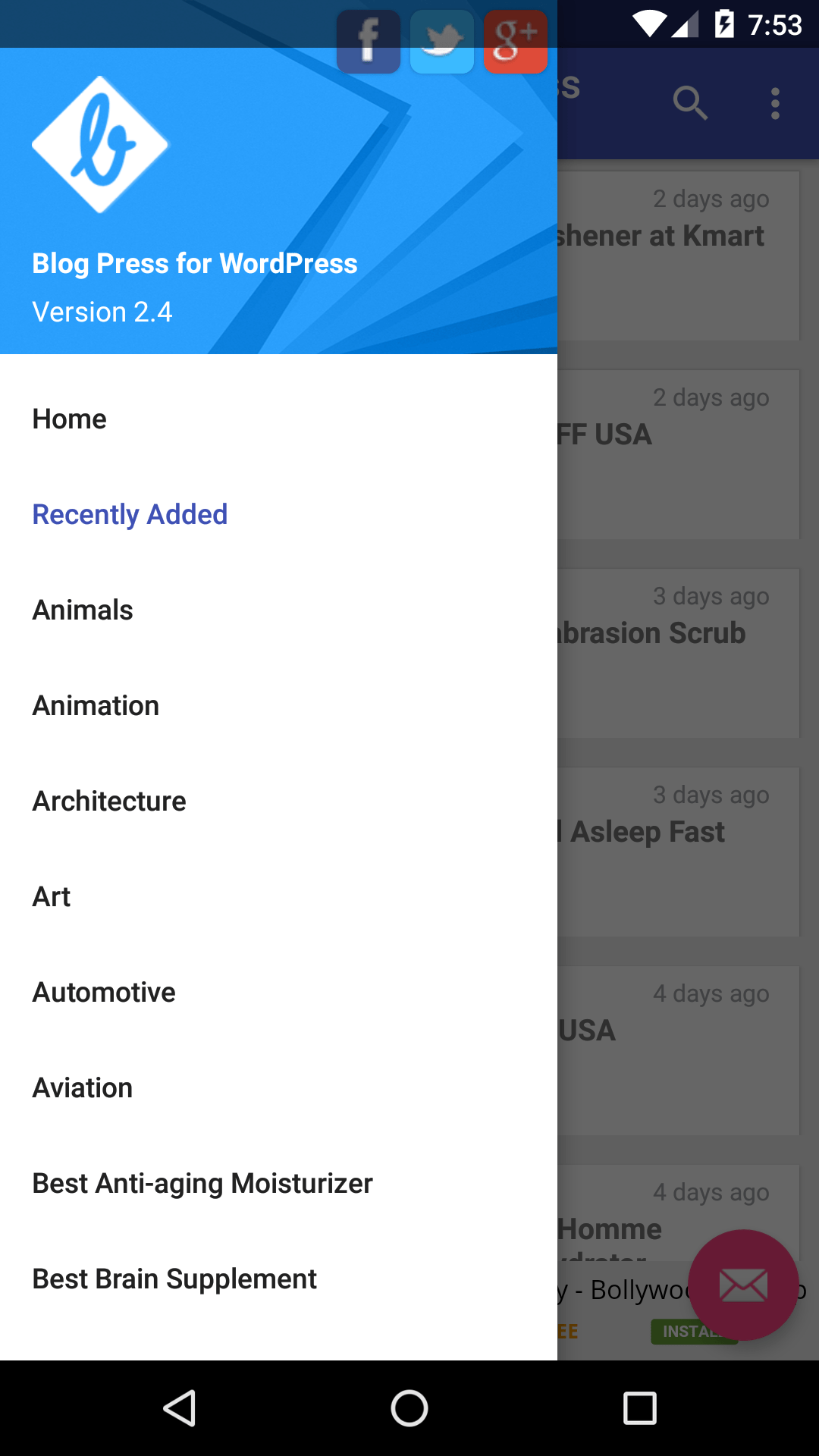 BlogPress An Android App for your WordPress by stealthysam CodeCanyon