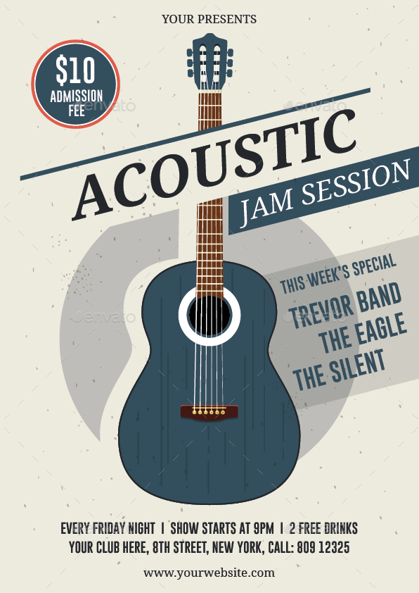 Acoustic Jam Session Flyer by bonezboyz9 GraphicRiver