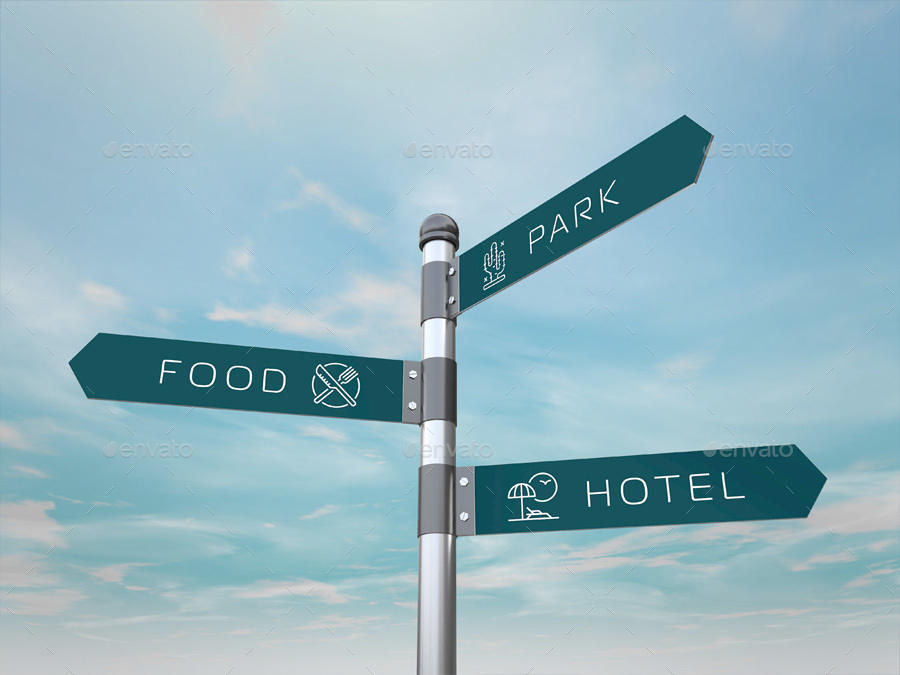 Signpost / Guidepost Mockup, Graphics GraphicRiver