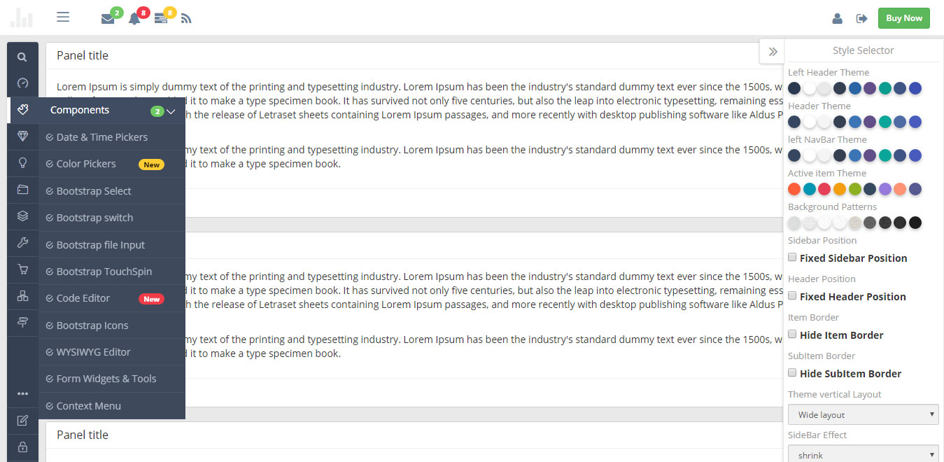 Dropdown Sidebar Menu Responsive Bootstrap Navigation by logicalstack