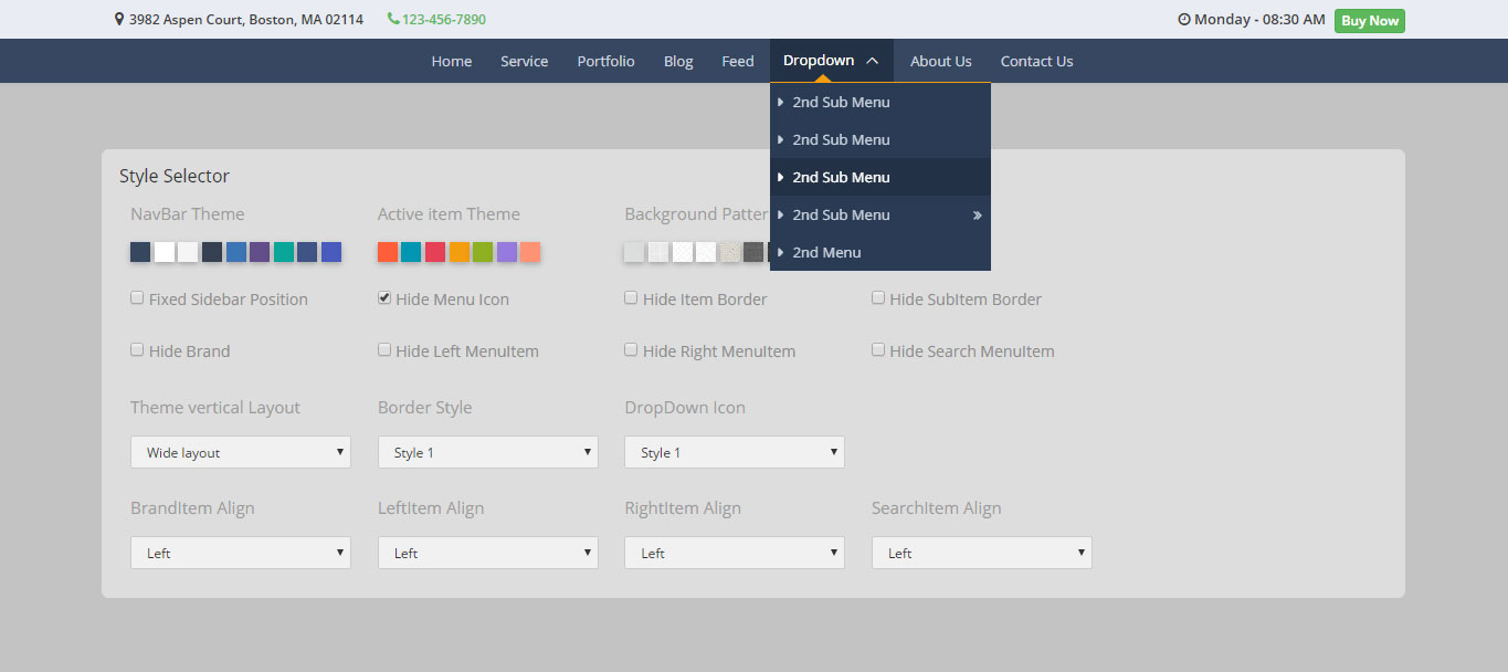 Dropdown Sidebar Menu Responsive Bootstrap Navigation by logicalstack