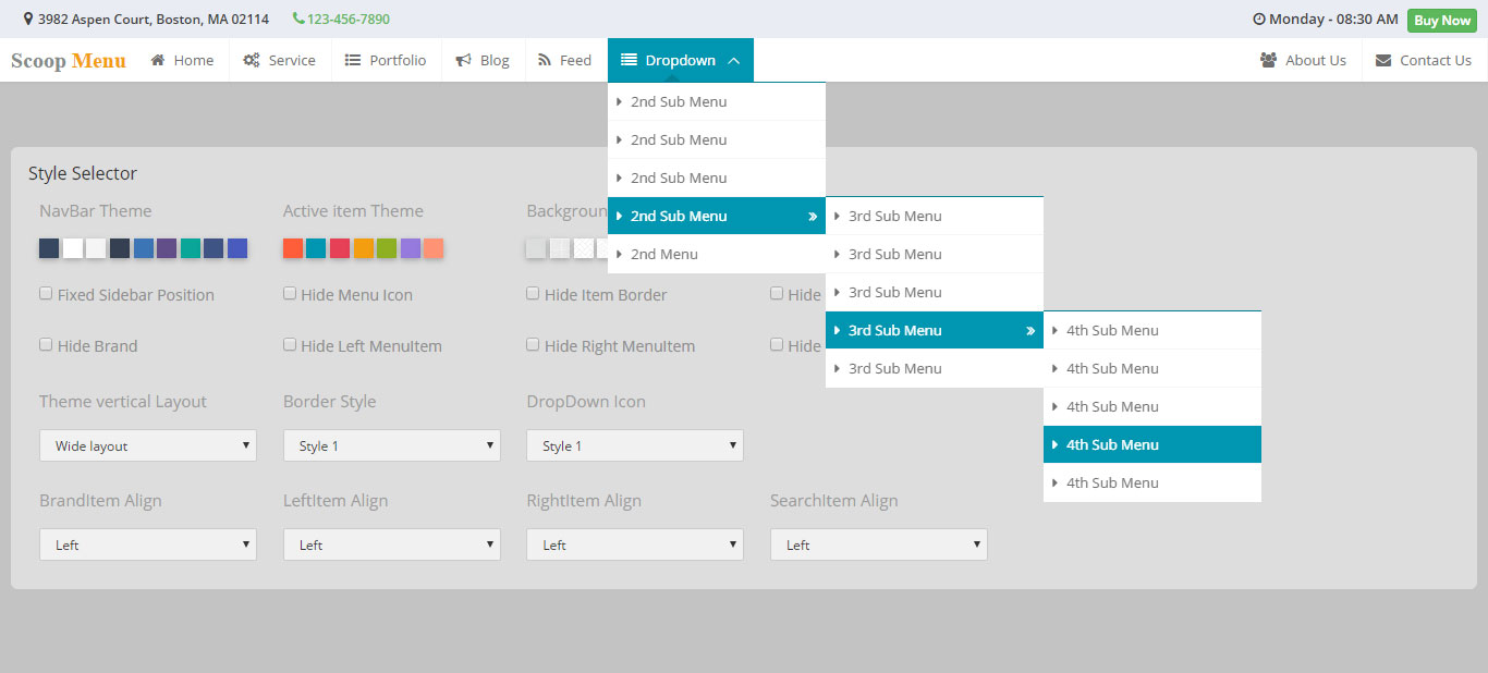 Dropdown Sidebar Menu Responsive Bootstrap Navigation by logicalstack