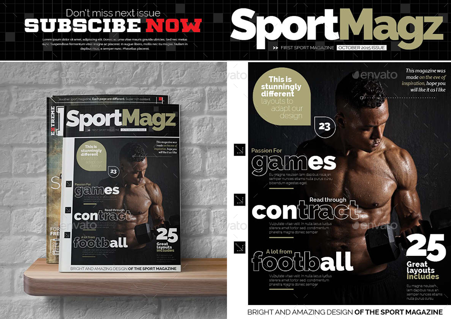 Sport Magazine Bundle (4 in 1) by BeCreative GraphicRiver