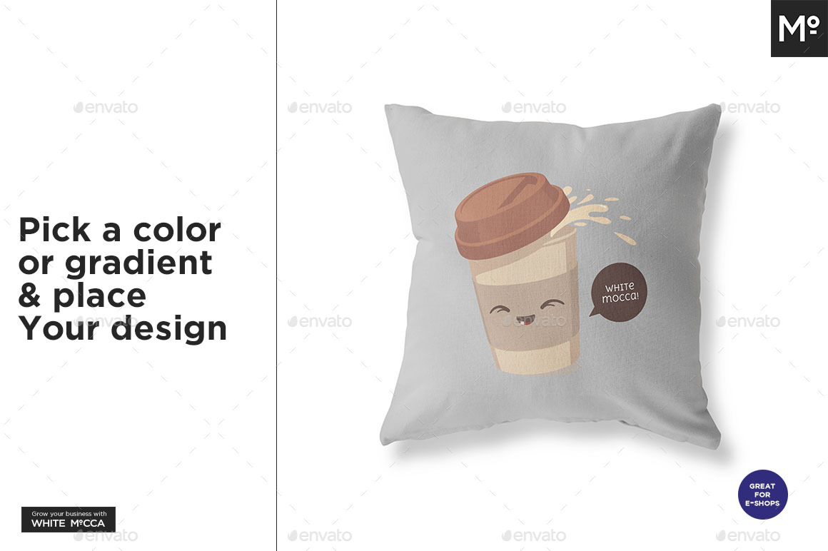 Square Pillow Generator Mockup by Mocca2Go GraphicRiver