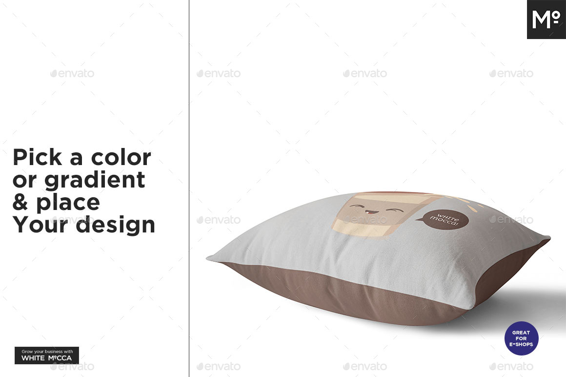 Square Pillow Generator Mockup by Mocca2Go GraphicRiver