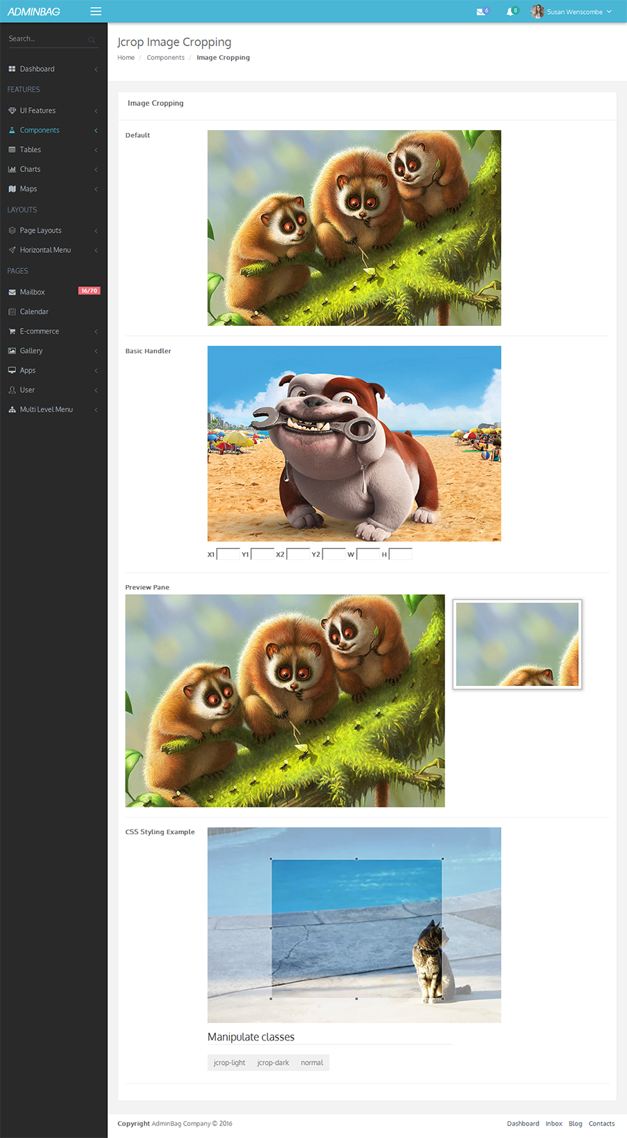 Admin bag Admin Responsive Template & Dashboard by bittyfox ThemeForest