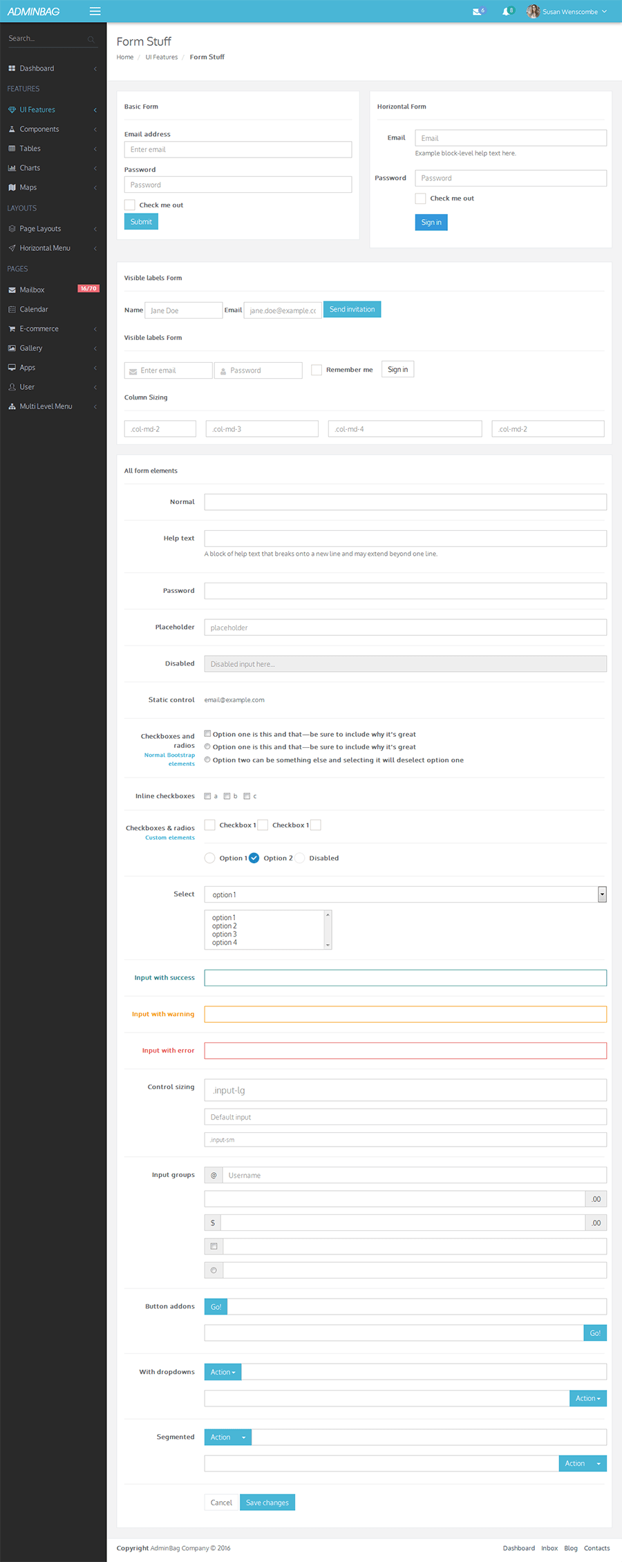 Admin bag Angular Admin Responsive Template & Dashboard by bittyfox