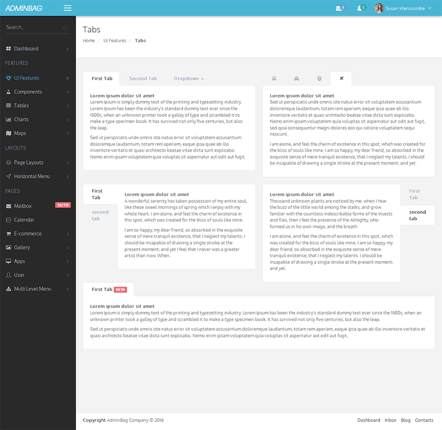 Admin bag Angular Admin Responsive Template & Dashboard by bittyfox