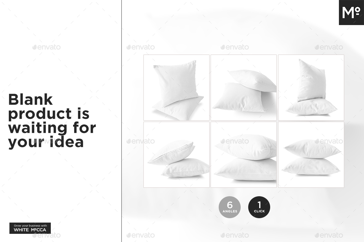 2 Square Pillows Generator Mockup by Mocca2Go GraphicRiver