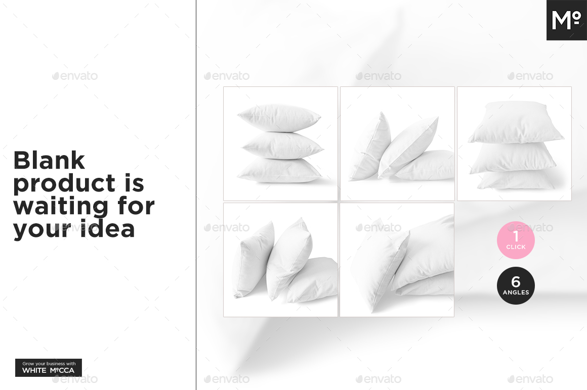 3 Square Pillows Generator Mockup by Mocca2Go GraphicRiver