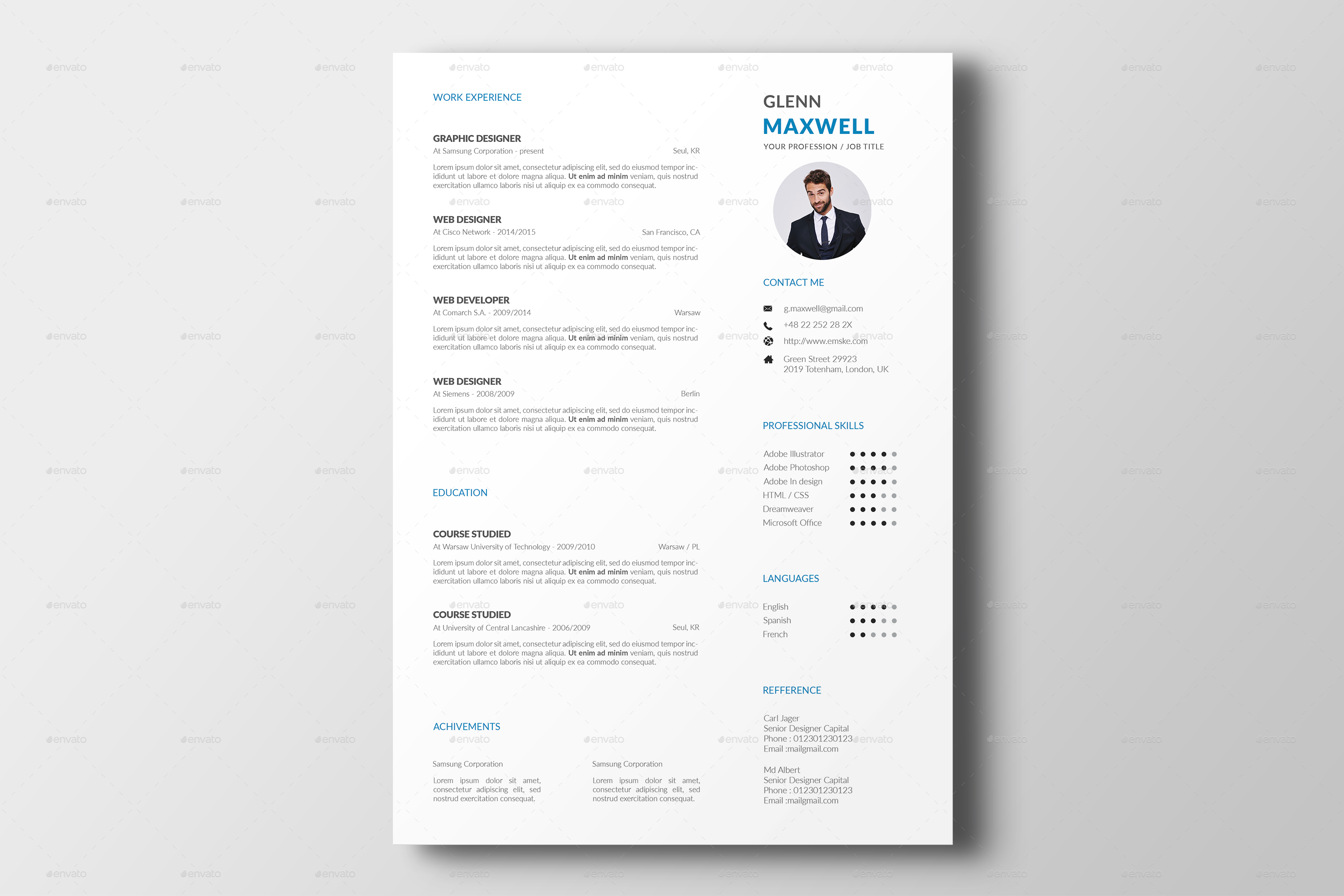 Professional CV by DesignsTemplate GraphicRiver
