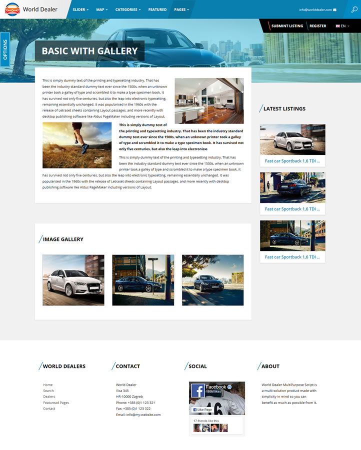 Car Dealer Classified Directory Template by sanljiljan ThemeForest
