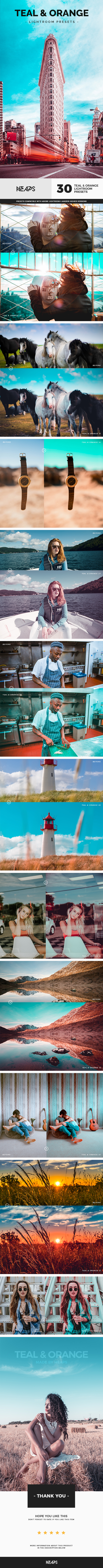 30 Teal & Orange Lightroom Presets by HEAPS GraphicRiver