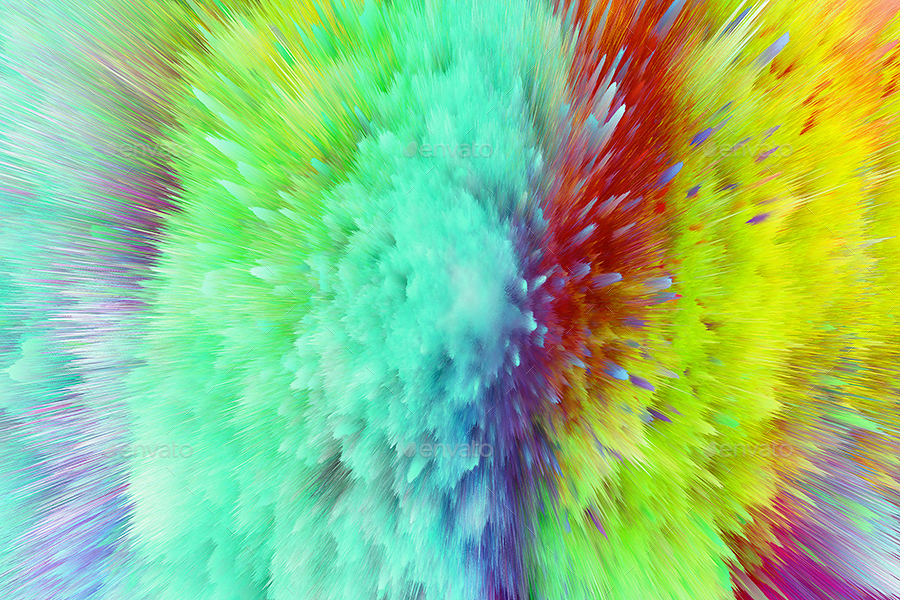 Explosion of Colorful Dust Backgrounds, Graphics GraphicRiver
